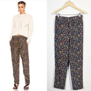 Isabel Marant Women’s Roya 100% Silk Floral Straight Leg Pant‎ Size 36 / Small